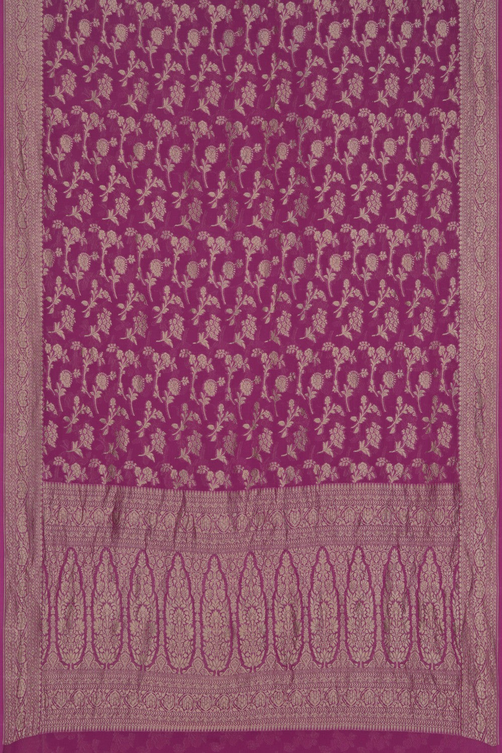 Image of Banarasi Chiffon Orchid Pink Saree